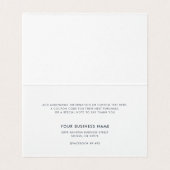 Modern Logo Script Business Dank u kaart gevouwen (Binnenkant ongevouwen)