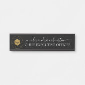 Modern Logo Script Kantoor Deur Bord Deurbordje (Voorkant)