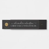 Modern Logo Script Kantoor Deur Bord Deurbordje (Voorkant)