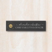 Modern Logo Script Kantoor Deur Bord Deurbordje (Voorkant)