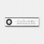 Modern Logo Script Office Door Sign Deurbordje (Voorkant)