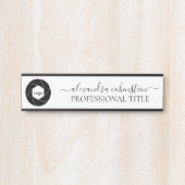 Modern Logo Script Office Door Sign Deurbordje (Voorkant)