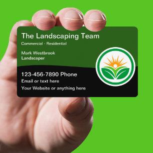 Modern logo sjabloon voor tuinontwerpbusinesscards visitekaartje