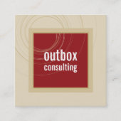 MODERN LOGO smart square icoon monogram maroon gou Vierkante Visitekaartje (Voorkant)