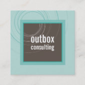 MODERN LOGO smart square icoon monogram mint bruin Vierkante Visitekaartje (Voorkant)