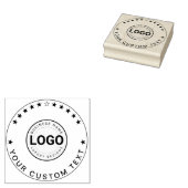 Modern Logo Stamp (Custom Business Text Seal) Rubberstempel (Gestempeld)