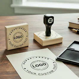 Modern Logo Stamp (Custom Business Text Seal) Rubberstempel