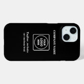 Modern Logo Text Promo Editable Color iphone case (Achterkant (horizontaal))
