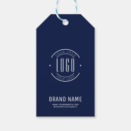 Modern logo van een bedrijf op maat gebrandmerkt cadeaulabel