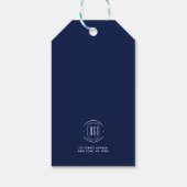 Modern logo van een bedrijf op maat gebrandmerkt cadeaulabel (Achterkant)