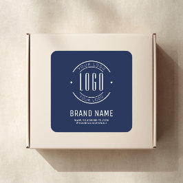 Modern logo van een bedrijf op maat gebrandmerkt vierkante sticker