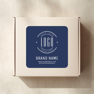 Modern logo van een bedrijf op maat gebrandmerkt vierkante sticker