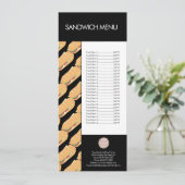 Modern logo van zandwichshop delicatessenmenu menu (Staand voorkant)