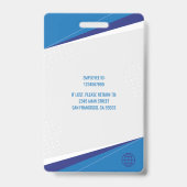 Modern Logo Verpleegster Dokter Naam Barcode Badge (Achterkant)