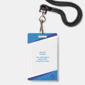 Modern Logo Verpleegster Dokter Naam Barcode Badge (Achterkant met lanyard)
