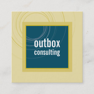 MODERN LOGO vierkant icoon monogram blauwgroen mos Vierkante Visitekaartje