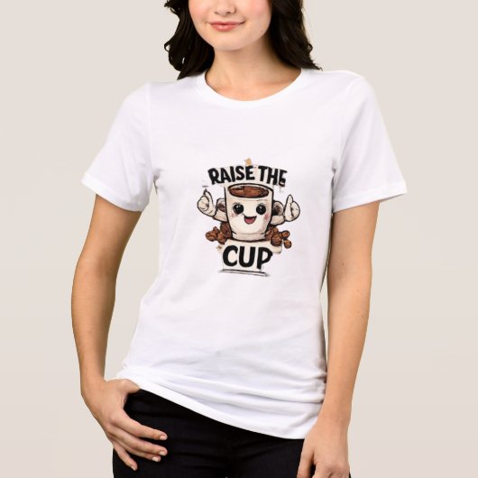 Modern Logo voor Koffiehuis Tri-Blend Shirt (Voorkant)