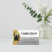 Modern logo voor vastgoed | Goud Zilver Wit Visitekaartje (Staand voorkant)