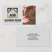 Modern logo voor vastgoed | Monogram | Sleutels ov Visitekaartje (Voorkant / Achterkant)