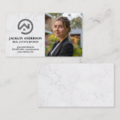 Modern logo voor vastgoed | Zakenvrouw Visitekaartje (Voorkant / Achterkant)