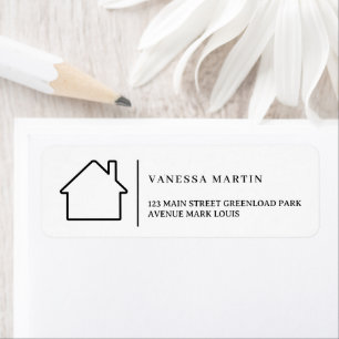 Modern logo voor vastgoedpromotie makelaar etiket