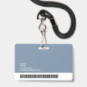 Modern Logo Werknemer Foto Naam Barcode Horizontaa Badge (Achterkant met lanyard)