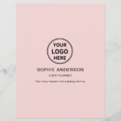 Modern Logo White Event Planner Roze Promotie Flyer (Achterkant)