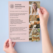Modern Logo White Event Planner Roze Promotie Flyer (Hand)