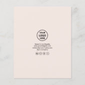 Modern Logo Zakelijk Roze Roze Bedrijfs- Flyer (Achterkant)