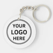 Modern logo zakelijk wit sleutelhanger (Achterkant)