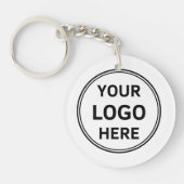 Modern logo zakelijk wit sleutelhanger (Voorkant)