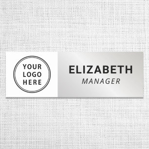 Modern Logo Zilver Naamplaatje