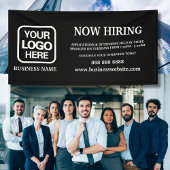 Modern Logo Zwart Wit Nu Verhuren Spandoek