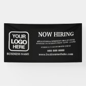 Modern Logo Zwart Wit Nu Verhuren Spandoek (Horizontaal)