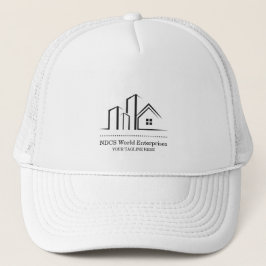 Modern logoontwerp voor makelaar voor vastgoedprom trucker pet