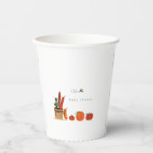 Modern lokaal geteeld baby shower papieren bekers (Voorkant)