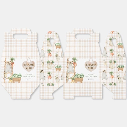 Modern lokaal geteeld Boerderij markt Baby shower Bedankdoosjes (Ongevouwen)