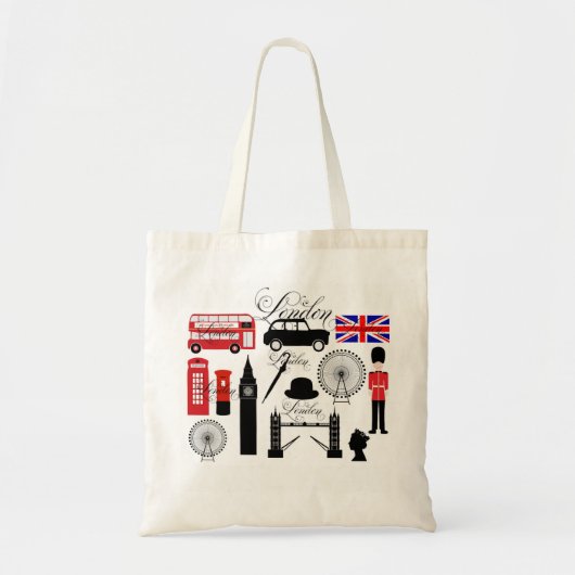 Modern London vintage typo Tote Bag (Voorkant)