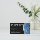 Modern Loodgieter Water Drops Theme Visitekaartjes (Staand voorkant)