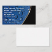 Modern Loodgieter Water Thema Ontwerp Visitekaartje (Voorkant / Achterkant)