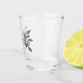 Modern Loof Koppel Initiaal Bruiloft Favoriet Shot Glas (Rechts)