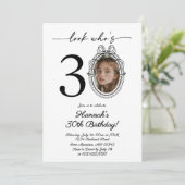 Modern Look Who's 30 foto Verjaardag voor volwasse Kaart (Staand voorkant)