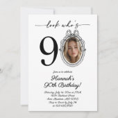 Modern Look Who's 90 foto Verjaardag voor volwasse Kaart (Voorkant)