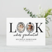 Modern Look Whos Graduated Photo Aankondiging (Staand voorkant)