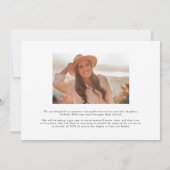 Modern Look Whos Graduated Photo Aankondiging (Achterkant)