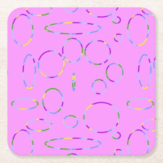 Modern Loops Roze Magenta Papier Onderzetter (Voorkant)