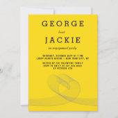 Modern Loopy Love Lines Engagement Party nodigt ui Kaart (Voorkant)