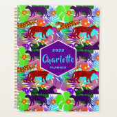 Modern Lopard Tropical Oerwoud, gepersonaliseerd Planner (Voorkant)