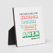 Modern LORD'S PRAYER | Kingdom Power Glory Amen Fotoplaat (Voorkant)