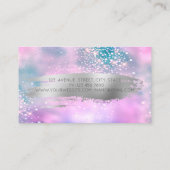 Modern Lotus Brush Cool Holographic Visitekaartje (Achterkant)